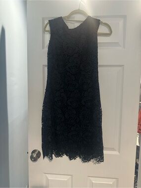 Lauren Ralph Lauren Navy Floral Lace Mini Dress